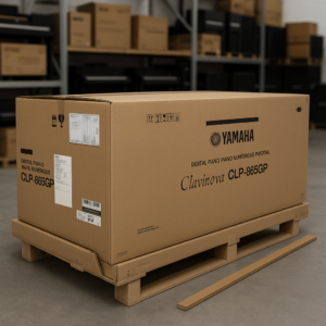 Carrusel narrativo: del embalaje al producto — llegada y despliegue de pianos digitales Yamaha Clavinova GP