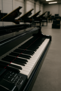 Carrusel narrativo: del embalaje al producto — llegada y despliegue de pianos digitales Yamaha Clavinova GP